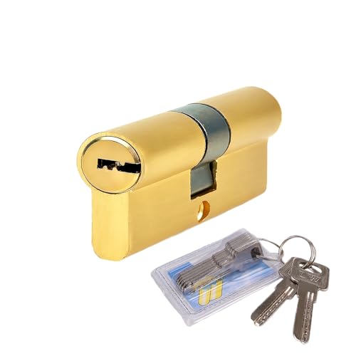 Cilindro de Seguridad, Cilindro de Cerradura 45/45(90mm) Cilindro de Doble Vuelta para Puertas/Entradas Exteriores con 5 Llaves Principales+2 Llaves Temporales+1 Llave de Protección (45/45)