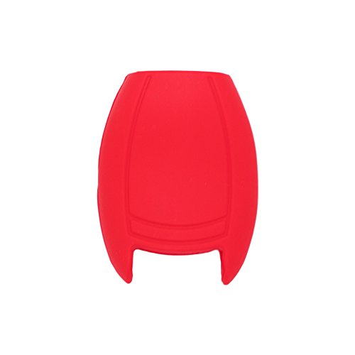 BROVACS Silicone Cover Protector Case Holder Skin Jacket Compatible with MERCEDES BENZ Smart Remote Key Fob 3 4 Button CV9950 Red - Image 3