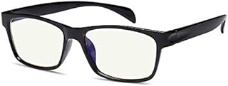 GAMMA RAY 003 UV Glare Protection Amber Tinted Computer Readers Glasses Anti Harmful Blue Rays in Shatterproof Memory Flex Frame - +0.00 Magnification