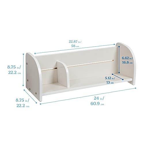 ECR4Kids Tabletop Book Display, Adjustable, Library Storage, White Wash - Image 3