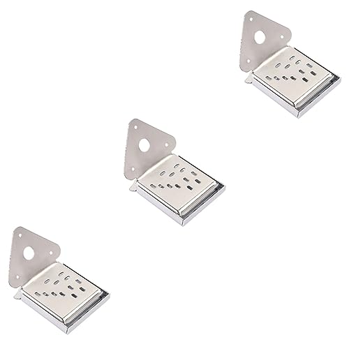 ERINGOGO 3個のマンドリンテールピース三角形メタルテールピースギターマンドリン用シルバーパフォーマンス簡単な取り付け頑丈