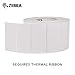 Zebra - 4 x 2 in Thermal Transfer Paper labels, Z-Perform 2000T Permanent Adhesive Shipping labels, Zebra Industrial Printer Compatible, 3 in Core - 4 rolls - 10031656SP