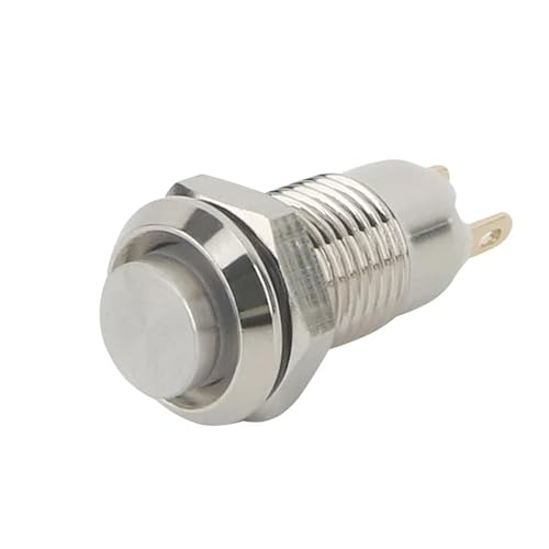 Interruptor de botón metálico autoblocante de 16mm con enchufe cableado para 220V 6