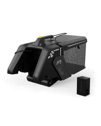 MAMMOTION Kit Spazzatrice per Serie YUKA, Raccoglitore di Erba e Foglie per Tagliaerba Robot YUKA 1000, YUKA 2000