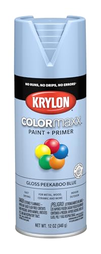 Image of Krylon 5530 Colormaxx Aerosol Paint, 12 Ounce (Pack of 1), Peekaboo Blue