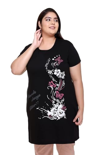 Image of In Love Women's Plus Size Cotton Long-line Chest Print T-Shirt with Pocket