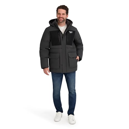 Image of Reebok Men's Puffer Parka Heavyweight Jacket