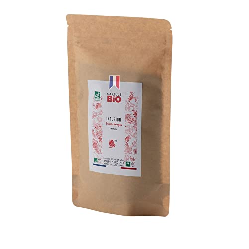 CAPSUL&BIO Infusion Fruits Rouges Bio - vrac- coupe fine spéciale -sachet de 125 grammes- Fabriqué en France Cover