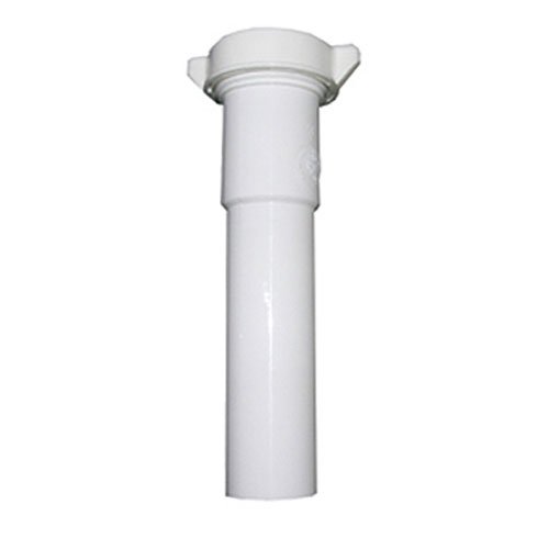 LASCO 03-4345 White Plastic Tubular 1-1/4-Inch by 12-Inch Slip Joint Extension with Nut