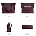 befen Genuine Leather Tote Bag for Women, Women's Leather Shoulder Totes Work Bags Purses Handbags with Top Handles Purse Burgundy Red