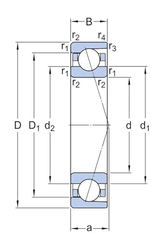 Roulement à billes 7007C TYNSUL ABEC7 pour broche de machine-outil