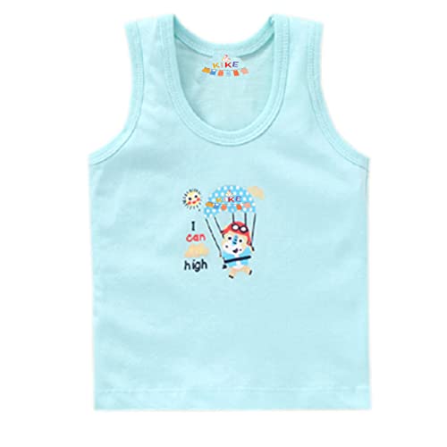 Image of KIKE New Born Baby Pure Cotton Printed Regular Fit Sando Innerwear Baniyan Kids Vest Infants Sleeveless Undershirts for Cute Boys Girls 0-24 Months Pack of 6