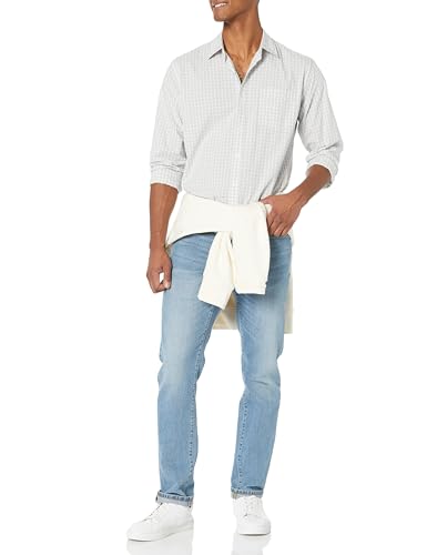 Image of Amazon Essentials Men's Regular-Fit Long-Sleeve Casual Poplin Shirt, Button Front, Business Casual, Collared