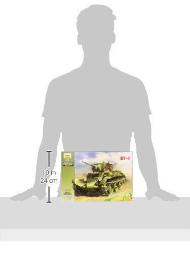 Zvezda 500783545 - 1:35 WWII Sov. Lt. Panzer BT-7 mit Bausätzen, 3 Figuren – Bild 6