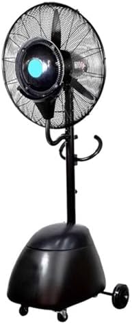 Outdoor Mist Fan with Water Tank, Commercial Oscillating Pedestal Fan, 3-Speed Spray Cooling for Large Areas, Ideal for Factories & Hotels (White)