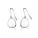Mirrored Finish Sterling Silver Minimalist Design Of Butterfly Dangle Drop Earrings For Sensitive Ears By Renaissance Jewelry