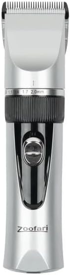 Close-up of the Zoofari ZTSK 800 A1 pet clipper showing blade adjustment