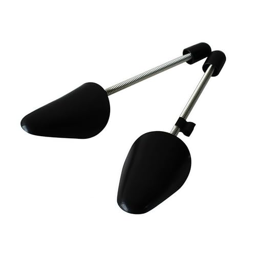 Elandy 1 Pair Plastic Practical Men and Women Portable Traditional Shoe Tree Shaper Boot Holder Stretcher With Tension Spring Coil Black (Men(UK Size 5-13.5))