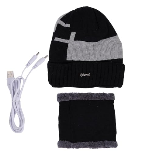 Bonnet chauffant électrique contre le froid avec cache-cou en tricot
