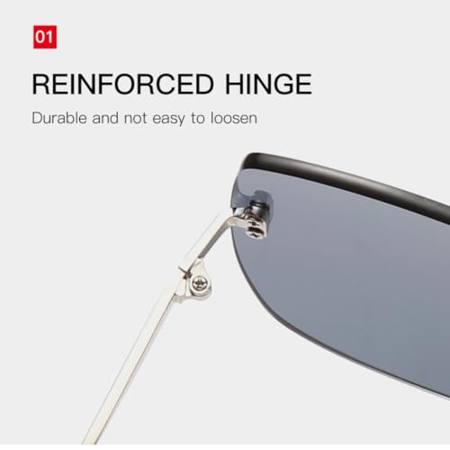 Lunettes de soleil œil de chat sans monture légères anti éblouissement
