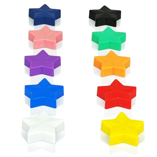 PYJLBX Fridge Magnets 10 Pack, Star Strong Small Whiteboard Magnets