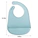 PandaEar 3 Pack Silicone Baby Bibs, Super Thin Light Weight Waterproof for Babies & Toddlers, Adjustable Soft Silicone Feeding Bibs with Food Catcher Pocket (Blue/Green/Flesh)