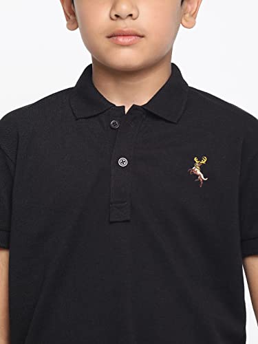 Image of Li'l Tomatoes Boys Pique Cotton Polo T-Shirt | Classic Collar & Button Placket | Soft & Breathable Summer Wear | Casual Comfort | 3-16 Years
