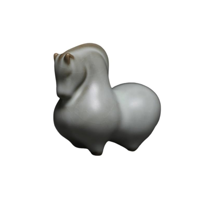 Estatua hecha a mano para mascotas, té creativo, estatua hecha a mano, forma de caballo, té de cerámica chino, té para mascotas, juego de té de animales, decoración de mesa de té, accesorios