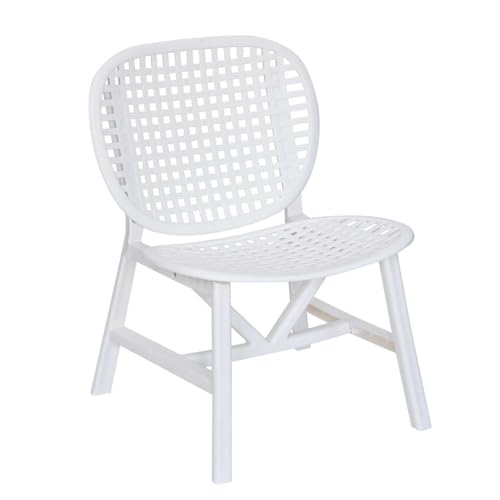 Image of Nilkamal Arena Woven Style Plastic Chair Without Cushion| Set of 2| for Home, Living Room, Balconies, Patios, Outdoor, Garden| Milky White