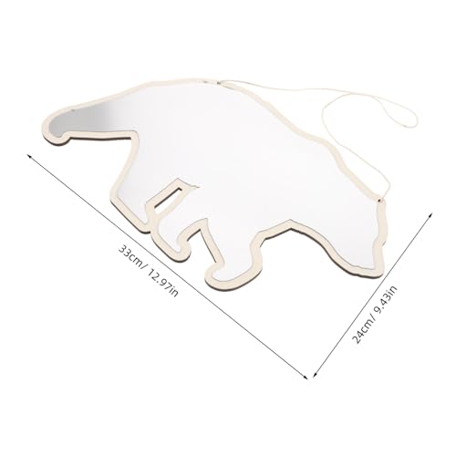 Gatuida Acrylic Kids Mirror Bear Design Girls Vanity Mirror for Bedroom Space-Saving Decor