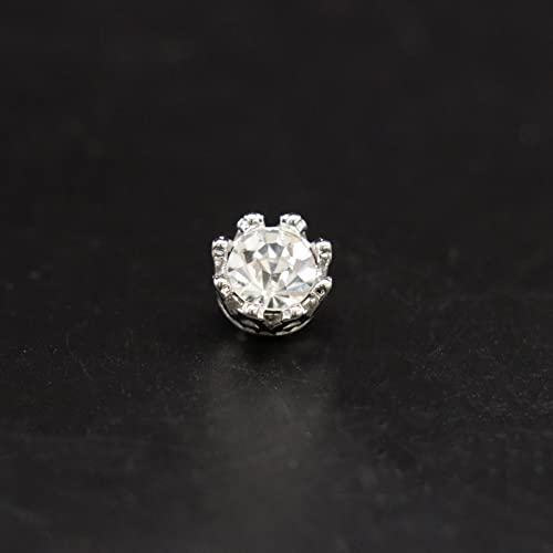 Jerler 10 Pcs Sliver Rhinestone Buttons Crystal Embellishments Sew On Clothing Buttons #TOP2