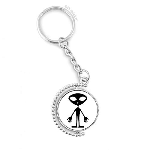 Univers et Alien rotatif key ring chain multicolore 1,2 x 3,5 pouces