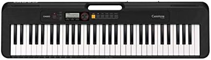 Casio CT-S200BKAD 61 Key Portable Electronic Keyboard in Black with Dance Music Mode and AC Adapter