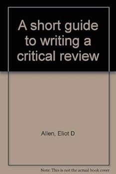 Paperback A short guide to writing a critical review Book