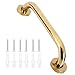 12 Inch Grab Bar, 2Pcs Brushed Gold Grab Bar Stainless Steel Shower Grab Bar Shower Handle for Elderly Gold Bathroom Grab Bar Safety Grab Bar