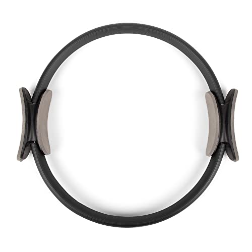 Phoenix Fitness Pilates Ring - Double Handle Exercise Circle Fitness Magic Circle Resistance Ring Dual Grip for Yoga Core Training - 15 Inch Black