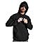 Unisex Hoodie with Eye Mask Built in Airplane Mode Travel Hoodie, Sweatshirt with Built in Eye Mask and Hidden Pockets Black