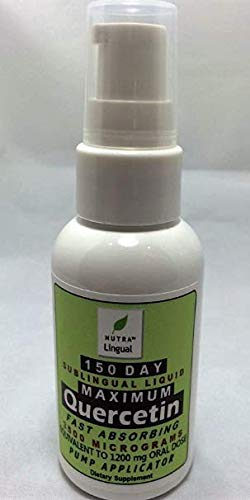 Maximum Quercetin 3,500 mcg (Equivalent to 1,200 mg Oral Dose) 150 Day Sublingual Liquid Supplement by NUTRA Lingual for Maximum Absorption (10)