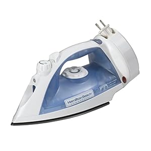 Hamilton Beach Commercial Lightweight Clothes Steam Iron, Nonstick, Compact, Mist Spray, HIR400R