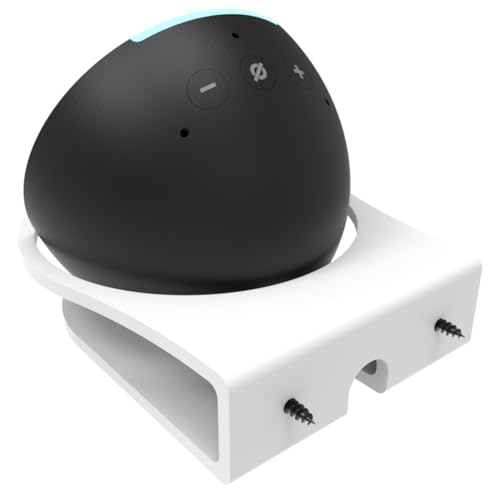 Suporte Stand de Parede Branco Compatível com Alexa Echo Dot 4ª e 5ª Geração e Echo Pop - ARTBOX3D