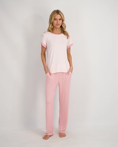 Image of Lucky Brand Women's Pajama Set - 4 Piece Sleep Shirt, Tank Top, Pajama Pants, Lounge Shorts (S-XL)