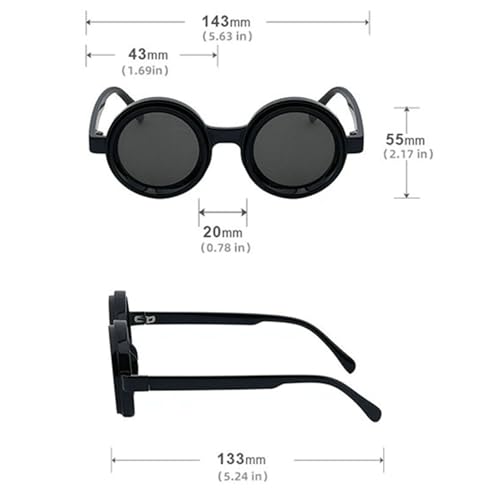 COTIA Round Polarized Sunglasses Men Women ND Adjustable Tint Polarized Sunglasses Outdoor Travel Beach Adaptive Sun Glasses4