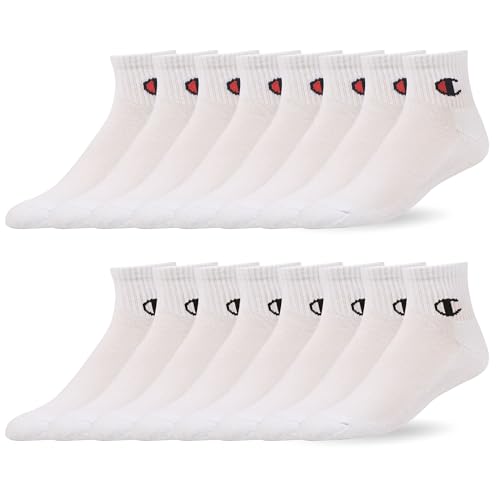 Champion Boys and Girls Socks 8 Pair Crew Low Cut No Show Ankle Quarter Socks for Girls