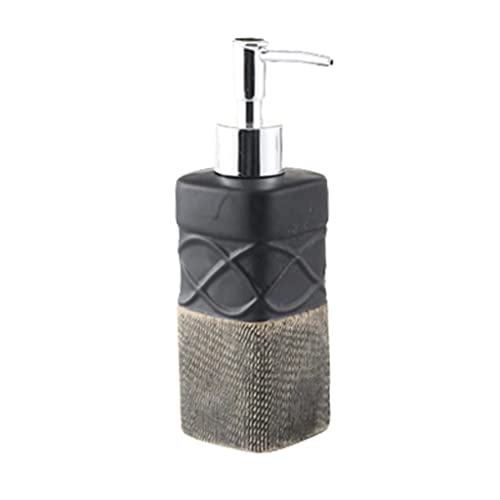 VNABO Dispensador de jabón recargable, dispensador de jabón de rayas de cerámica, dispensador de bomba de jabón recargable de 10.1 onzas, dispensadores de loción de cocina de gran capacidad para