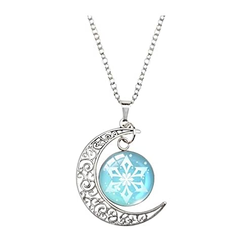 HDISHEDE Genshin Impact Moon Time Edelstein-AnhäNger-Halskette Anime 7 Element God's Eye Fashion Clavicle Chain Cosplay Couple Gift Game Fans Collection Souvenir Cover