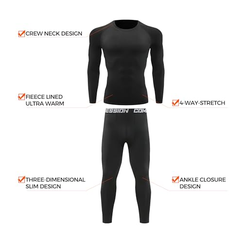 JOYWEST Kids Boys Thermal Underwear Set for Kids Toddler Winter Fleece Lined Base Layer Top Bottom Long Johns for Cold Winter3