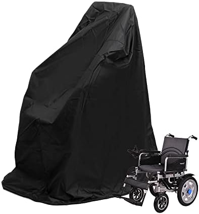 TJFU Wheelchair Covers Waterproof, Folding Wheelchairs Mobility Scooter Outdoor Storage Covers, Oxford Fabric Lightweight Rain Protector from Dust Dirt Snow Rain Sun Rays - 45 x 29 x 51 inch