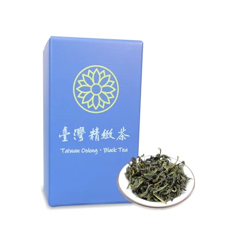 Trilliant-Fomsa Tea WenShan BaoZhong, té oolong de Taiwán, hoja de té suelta, infusión fría, té gongfu, paquete de regalo de 2 onzas, tés trenzados, notas de lirio de jengibre y fuertes aromas