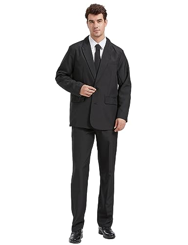 Ach Mens Suit Black White Red Purple Orange Green Suits For Men 3 Piece Halloween Prom Party Leisure Costume Outfit Jacket Tie Pants L cover