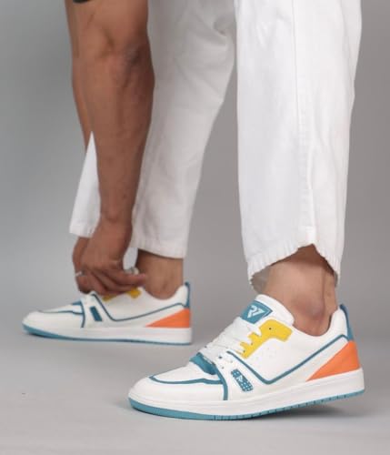 Image of Run 07 Mens Spectra PU Sole Superior Grip Mid Top Sneakers | Casual Shoes | Solid Smart Casual Walking Shoes | Cushioned Footbed with Extra Comfort Shoe